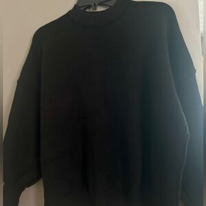 Women’s Black Sweater Exposed Seams Size M NWOT